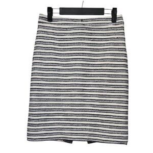 J. Crew Striped Tweed Skirt